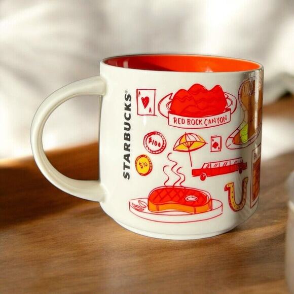 Starbucks Been There Series Las Vegas Across the Globe 14oz Coffee Mug EUC - Picture 5 of 7